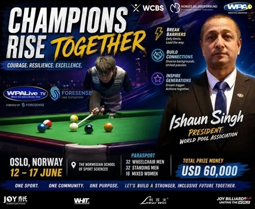 Die WPA Parasport Championship 2026 in Oslo, Norwegen 🇳🇴🎱